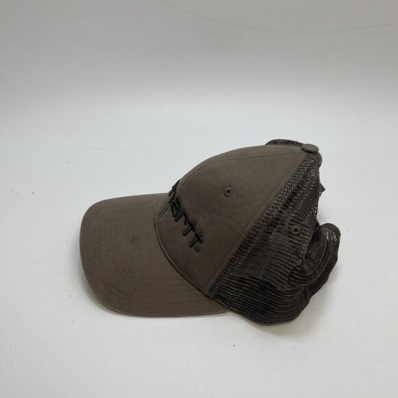 Carhartt Force Canvas Mesh-Back Logo Graphic SnapBack Trucker Hat Grey / Green - Picture 4 of 10